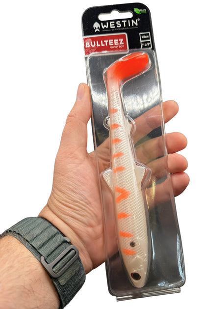 LIMITOWANY ! Guma Westin BullTeez Shadtail 18cm - Ghost Dot /EDYCJA DRAPIEŻNIK/