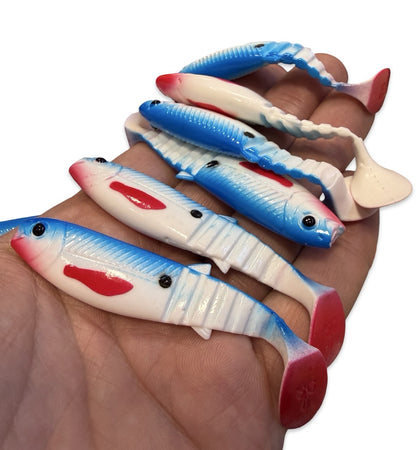 LIMITOWANY ! Savage Gear Cannibal BL WHT GUMA NA OKONIA 8cm 1szt
