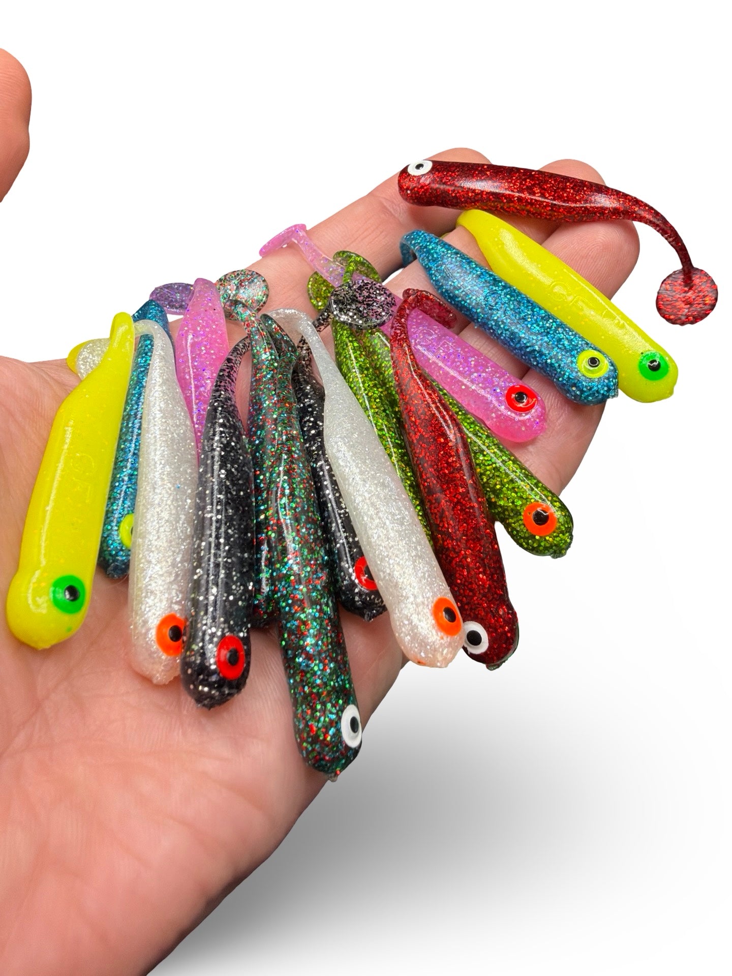 Guma GREAT FISH GF1 ZESTAW GUM NA OKONIA Multicolor No Scent 7cm 2,5g 16SZT