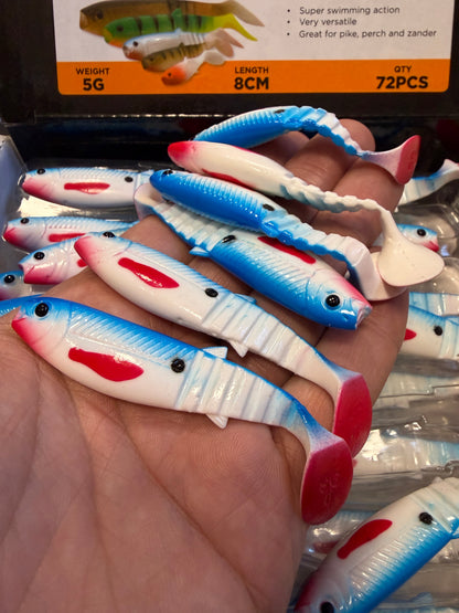 LIMITOWANY ! Savage Gear Cannibal BL WHT GUMA NA OKONIA 8cm 1szt