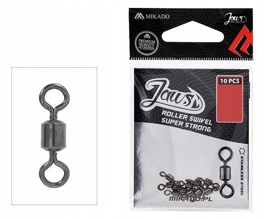 Mikado Krętlik Rolkowy Jaws Super Strong Rozmiar 4 10szt